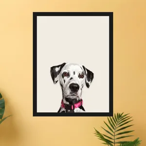 Lámina enmarcada con un retrato de mascota
